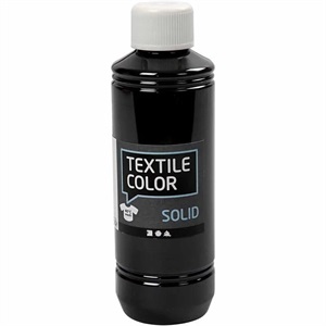 Textil Solid, svart, täckande, 250 ml